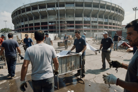 Le club de football argentin River Plate annonce un partenariat avec une entreprise locale pour la rénovation de son stade.