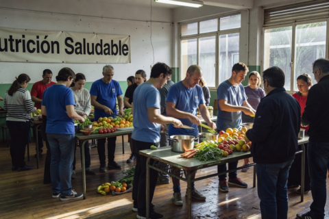 Le Club Social y Deportivo Español organise des ateliers communautaires sur la nutrition